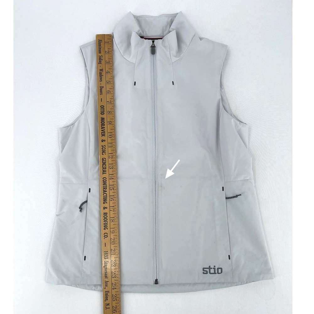 Stio Fernos Insulated Vest Womens M Light Gray Full Zip Stretch Pockets - Picture 5 of 9